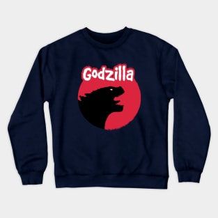 King of the Monsters Godzilla  silhouette Crewneck Sweatshirt
